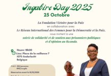Belgium: A Solidarity Evening in Honour of Victoire Ingabire and Rwanda’s Political Prisoners